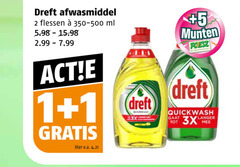  dreft afwasmiddel 1 2 flessen ml liter v.a. 5 munten supermarkten quickwash 