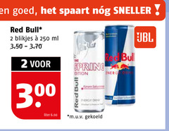  red bull energiedrank 2 250 300 blikjes ml spring karamel energy liter m.u.v gekoeld 