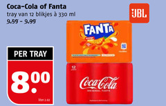  coca-cola fanta frisdrank cola 12 330 coca tray blikjes ml 80 liter 