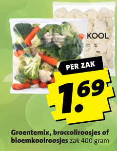  bloemkool broccoli 400 zak kool groentemix broccoliroosjes bloemkoolroosjes 