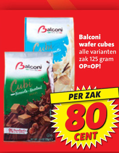  koeken 80 balconi wafer cubes zak cent 