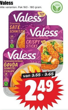  valess vegetarisch 160 180 pak new 2x vegetarische sate schnitzel 5x crispy sticks gouda escalope vega 