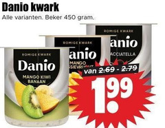  danone danio kwark 450 beker romige mango kiwi banaan 