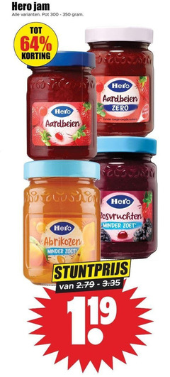 klik op dit plaatje voor een vergroting en voor vergelijkbare aanbiedingen gerelateerd aan
hero jam 64 300 350 pot aardbeien zero toegevoegde suikers abrikozen minder zoet hero jam 64 300 350 pot aardbeien zero toegevoegde suikers abrikozen minder zoet