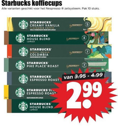  starbucks koffiecups 7 10 nespresso zetsysteem pak stuks creamy vanilla flavoured coffee roasted ground capsules house blend lungo single origin colombia pike roast by espresso 