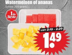  watermeloen ananas 250 schaal 