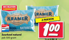  zuurkool 2 100 500 kramer holland kool naturel pak pakken 