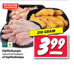  kipfiletblokjes kipfilethaasjes 250 beter leven naturel krokant 3.99 