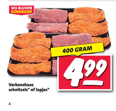  varkensfiletlapjes 400 varkenshaas schnitzels lapjes 