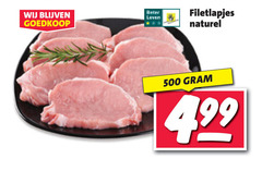  varkensfiletlapjes 500 leven filetlapjes naturel 