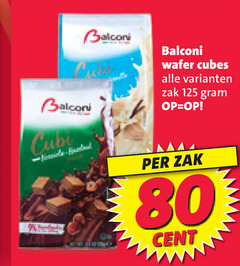  balconi koeken 80 wafer cubes zak cent 