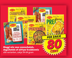  maggi maaltijdmix 80 champignon air sate fryer sperziebonen crispy chicken mix ovenschotels dagschotels airfryer kruidenmix zakje cent 