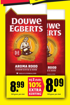  douwe egberts koffie 2 10 500 aroma rood stuks stuk 
