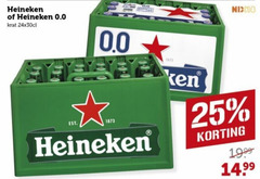  heineken 0.0 krat bier 25 24x30cl 