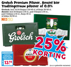  grolsch amstel krat bier 6 18 24 25 30 33 1870 premium pilsner traditiegetrouw pilsener 0.0 16 45 flesje pak blikjes blikje 50 b 