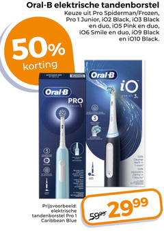  1 3 50 100 oral b elektrische tandenborstel pro spiderman frozen junior black duo pink smile cleaner caribbean blue 