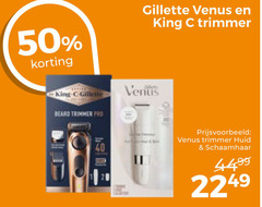  40 50 gillette venus king trimmer beard pro huid schaamhaar 