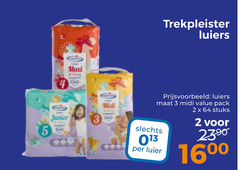  trekpleister huismerk luiers 2 3 4 5 64 2390 maxi maat midi pack stuks luier 16 junior 