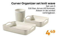 3 curver organizer knit wave liter a4 a5 formaat 
