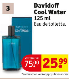  davidoff eau de toilette 3 cool water ml 