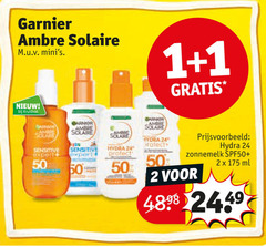  1 2 24 50 garnier ambre solaire kruidvat sensitive expert export hydra protect solace zonnemelk spf50 ml 