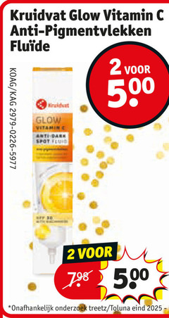  2 30 500 kruidvat glow vitamin anti pigmentvlekken spot fluid onafhankelijk onderzoek treetz eind 