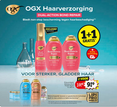 ogx conditioner shampoo 1 2 1998 haarverzorging dual action bond repair stop bescherming haarbeschadiging protein kruidvat verzending sterker haar ml argan oil morocco smooth wetenschappelijk bewezen gepatenteerde technologie 2x dagelijks gebruik vs conditionerende continue pro shield 