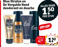  de vergulde hand blue stratos douchegel deodorant 150 douche stuk shower gel ml 