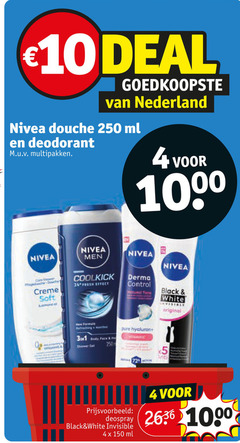  nivea deodorant douchegel 4 5 10 24 31 150 250 1000 deal nederland douche ml multipakken men creme soft coolkick effect derma control tone black white original anti spray invisible 