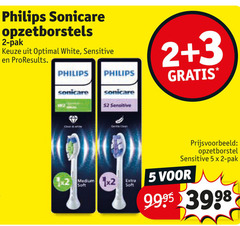  philips opzetborstel 2 3 5 sonicare opzetborstels pak optimal white sensitive proresults x2 medium soft 