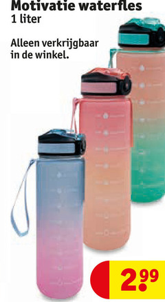  drinkfles 1 motivatie waterfles liter 