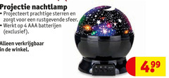  nachtlamp 4 projectie projecteert sterren rustgevende sfeer aaa batterijen 