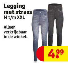  dameslegging legging strass xxl 