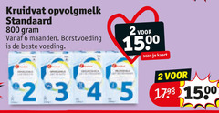  2 3 4 5 6 kruidvat opvolgmelk maanden borstvoeding voeding scan kaart 