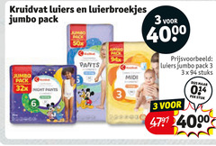 kruidvat huismerk luiers luierbroekjes 3 6 jumbo pack at night pants midi 400 stuks stuk 