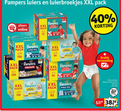  pampers luiers luierbroekjes 3 40 99 100 xxl pack online baby dry pants premium protection verzending night maat stuks luier 