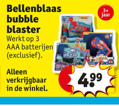  bellenblaas 3 bubble blaster aaa batterijen jaar 
