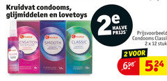  kruidvat huismerk condooms 2 12 glijmiddelen sensation smooth classic halve stuks 