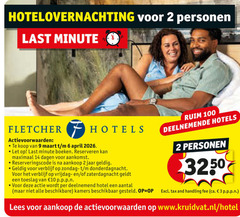  2 3 6 9 10 14 100 hotelovernachting personen last fletcher hotels let boeken maximaal dagen aankomst jaar toeslag deelnemend hotel beschikbare beschikbaar gesteld tax and handling fee ca. lees www.kruidvat.nl 