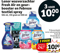  lenor wasverzachter 3 36 500 1000 fresh air geur booster febreze textiel spray ml stop zon 