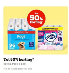  edet page toiletpapier 48 50 96 schoon economy pack 3x textuur zacht wolkenmix deken ultra soft rollen o.a. 