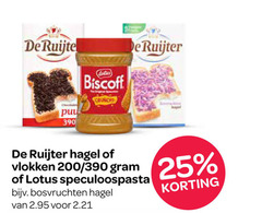  25 biscoff crunchy ruijter hagel vlokken 200 lotus speculoospasta bosvruchten 