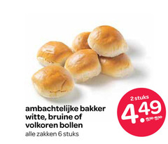  bolletjes 2 6 ambachtelijke bakker witte bruine volkoren bollen zakken stuks 