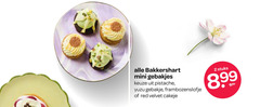  2 mini gebakjes pistache gebakje red velvet cakejes stuks 