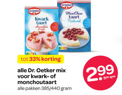  dr oetker bakmix 33 kwark taart natura dr. mix monchoutaart pakken 