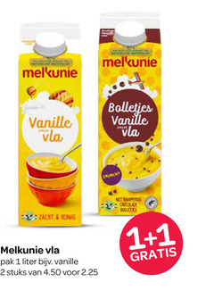  melkunie vla 1 2 vanille bolletjes zacht romig knapperige chocolade pak liter stuks 