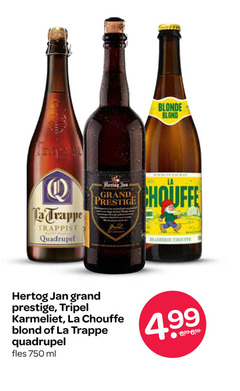  la trappe karmeliet hertog jan chouffe speciaalbieren 750 blonde blond trappen trappist quadrupel grand prestige brasserie tripel fles ml 6 