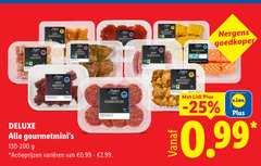  gourmetminis mini biefstuk hamburger varieeren min chipolata goedkoper 