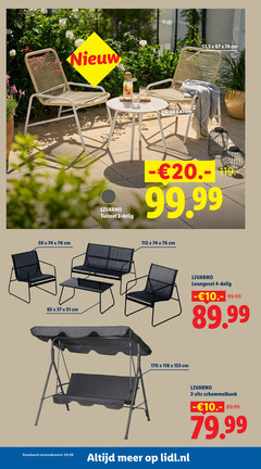  2 3 4 50 cm 5 livarno tuinset delig verzendkosten 99 lidl.nl loungeset zits schommelbank 