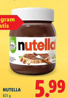  nutella hazelnootpasta 15 825 5.99 